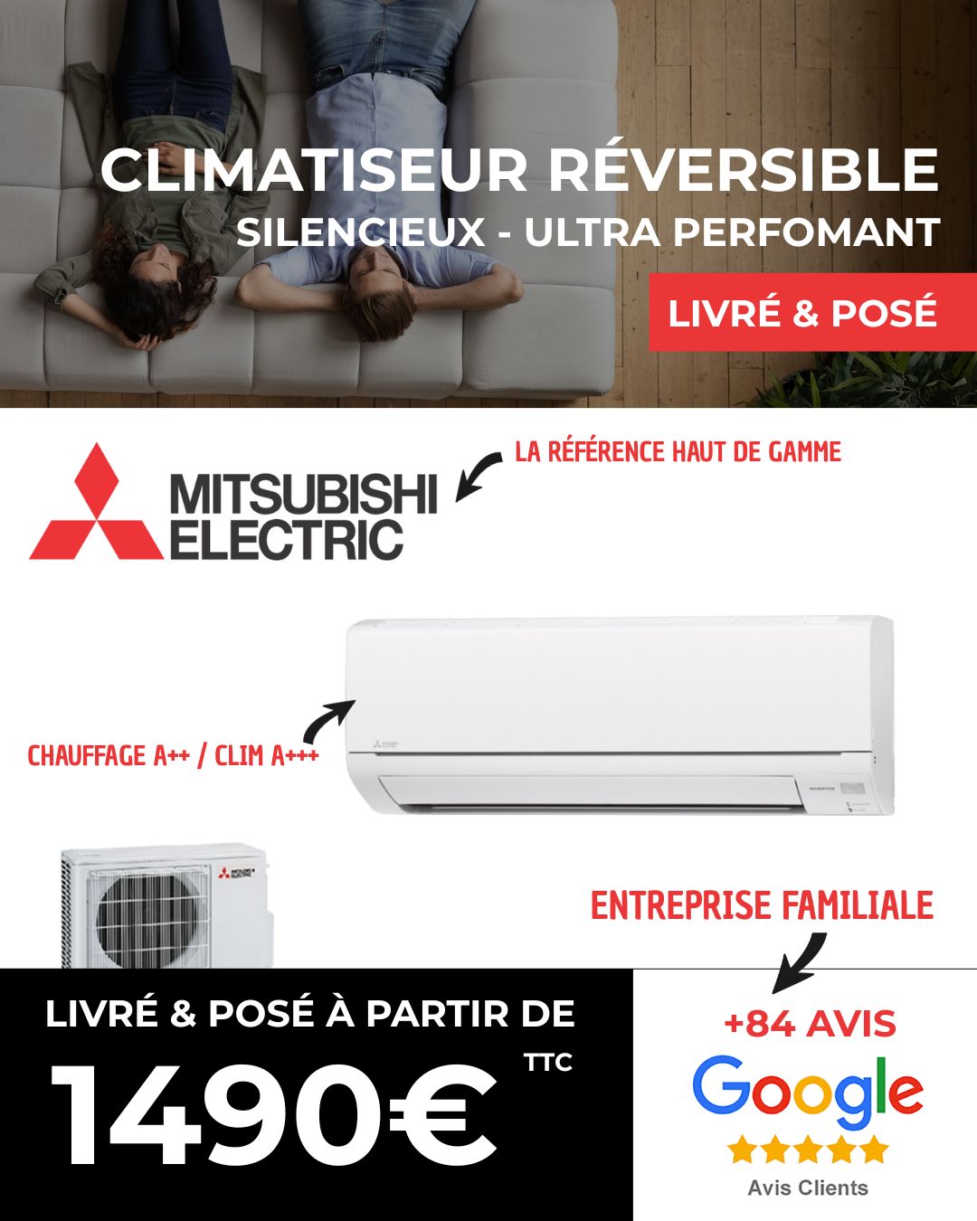 Offre installation Climatisation Mitsubishi